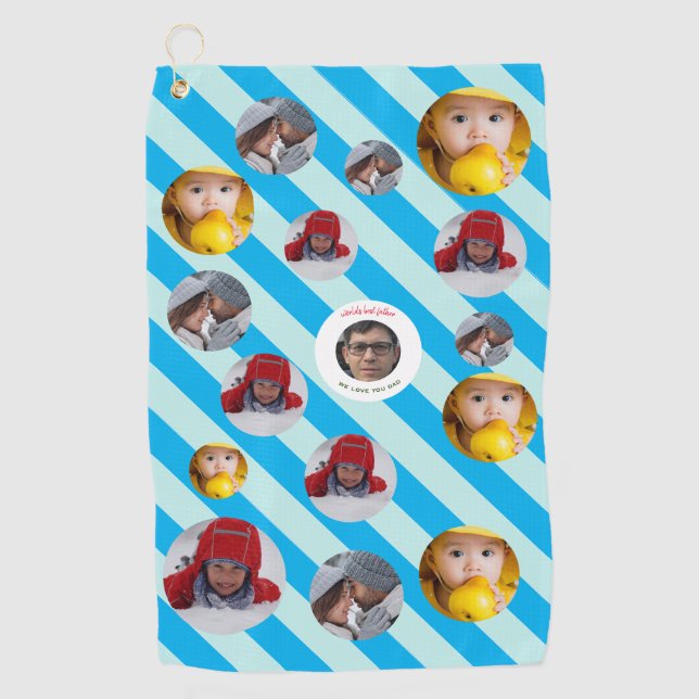 Toalla De Golf Navidades personalizados de vacaciones 🎄 cuatro f (Anverso)