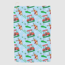 Toalla De Golf Navidades Saboreando El Patrón De Renos