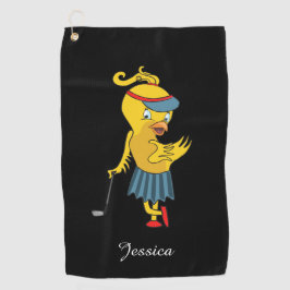 Toalla De Golf Negro pájaros mullidos