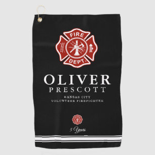 Toalla De Golf Negro voluntario del símbolo de la cruz maltesa