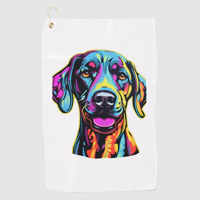 Toalla De Golf Neon Great Dane (Anverso)