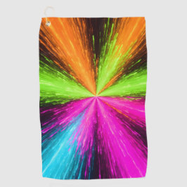 Toalla De Golf Neon Radial Burst Explosion