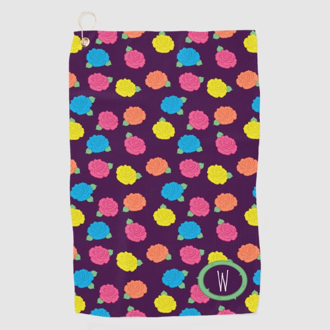 Toalla de golf Neon Rosas (Anverso)