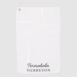Toalla De Golf Neutral Monogram | Modern Minimalist Golf Style