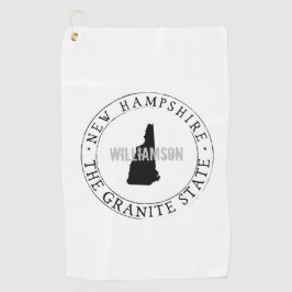 Toalla De Golf New Hampshire Golf Towel Estado Personalizado