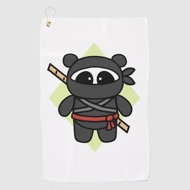 Toalla De Golf Ninja Panda por Amanda Roos (Anverso)