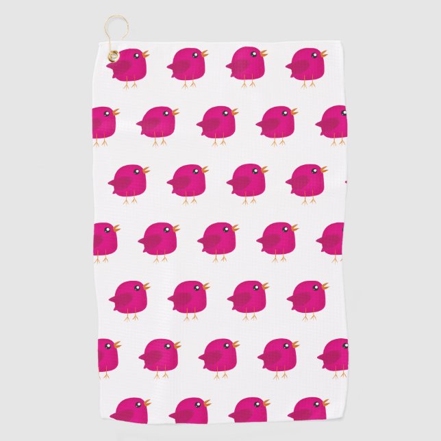 Toalla De Golf Niños adorables pájaros (Anverso)