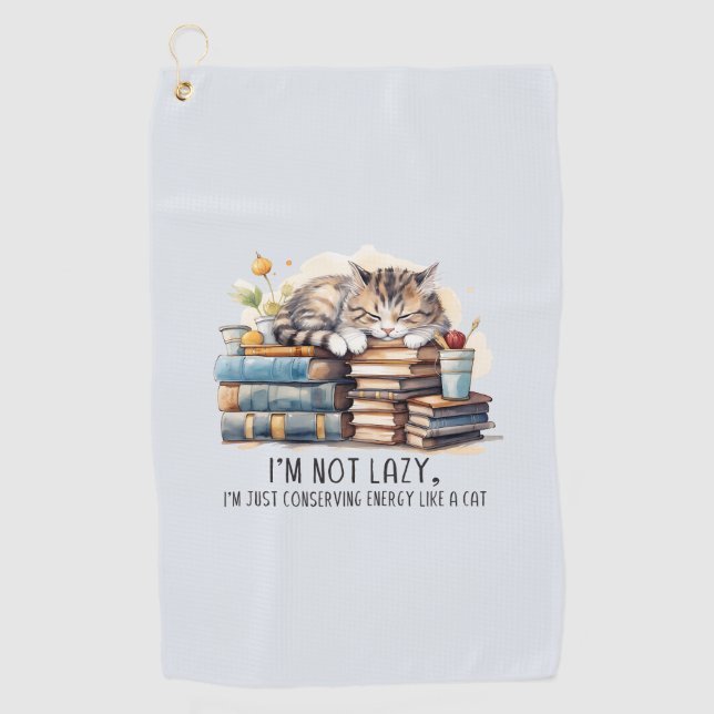 Toalla De Golf No soy un gato perezoso (Anverso)