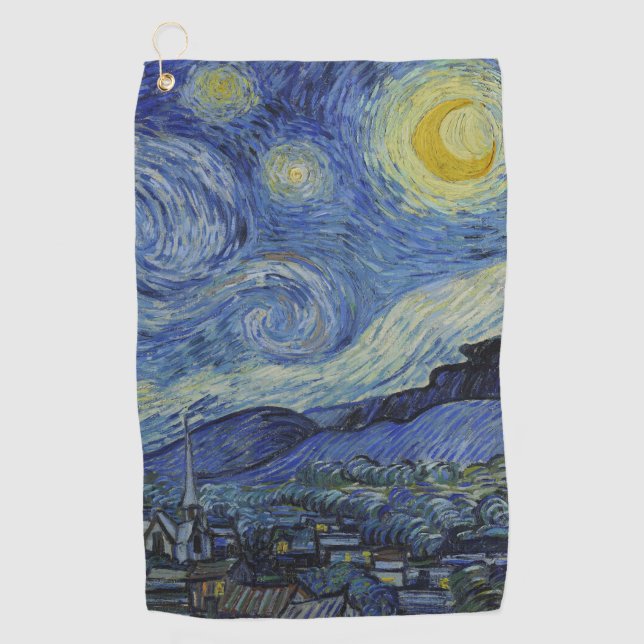 Toalla De Golf "Noche estrellada" por Van Gogh (Anverso)
