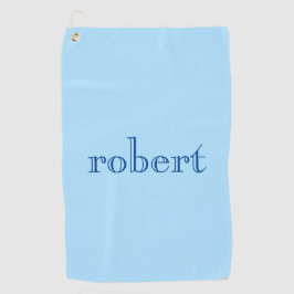 Toalla De Golf Nombre azul moderno | Azul Ice de moda