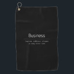 Toalla De Golf Nombre comercial mínimo moderno y otra información<br><div class="desc">Diseño de personalizable moderno,  edite como quieras.</div>