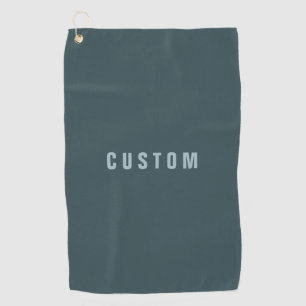 Toalla De Golf Nombre con Estilo Moderno Gris Azul