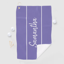 Toalla De Golf Nombre de guión con letras púrpura de lavanda mode