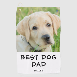 Toalla De Golf Nombre de la foto del mejor perro papá