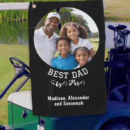 Toalla De Golf Nombre de los niños de fotos del Día del Padre Mej