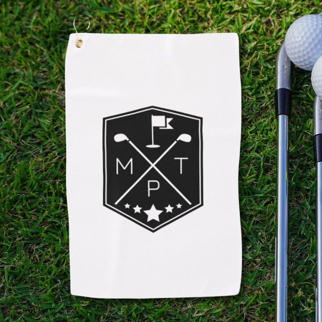 Toalla De Golf Nombre de monograma personalizado (Subido por el creador)