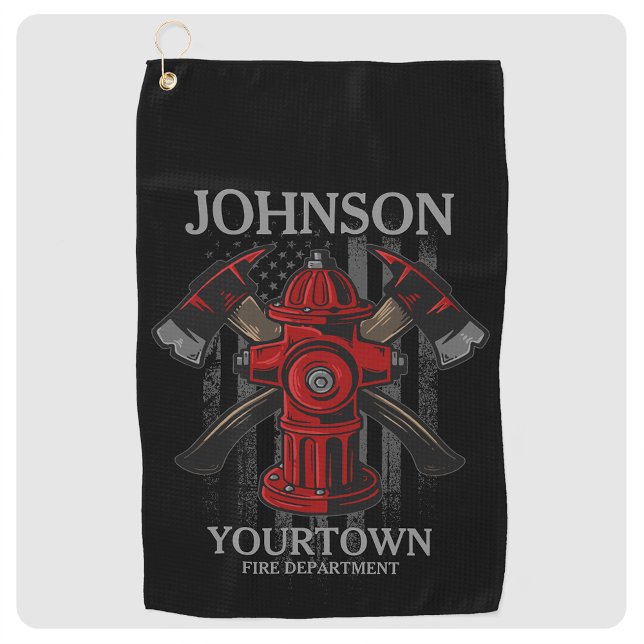 Toalla De Golf NOMBRE DEL bombero Departamento de bomberos Bander (Subido por el creador)