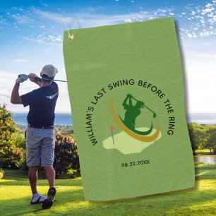 Toalla De Golf Nombre del golfista de despedida de soltero Último