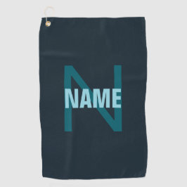 Toalla De Golf Nombre monogramado de Personalizable negrita simpl