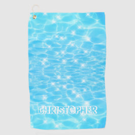 Toalla De Golf Nombre personalizado agua azul riega texturas de a