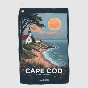Toalla De Golf Nombre personalizado Cabo Cod Massachusetts