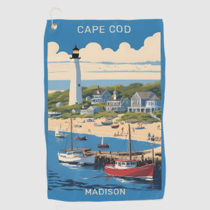 Toalla De Golf Nombre personalizado Cabo Cod Massachusetts