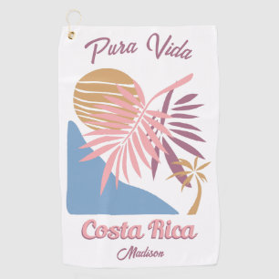 Toalla De Golf Nombre personalizado Costa Rica Motto Pura Vida
