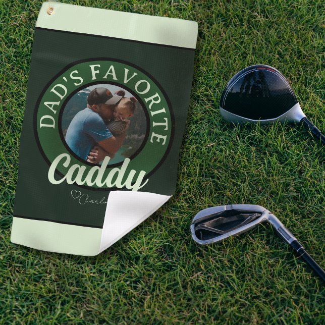 Toalla De Golf Nombre personalizado de Caddy favorito de Golf Dad (Help remind dad who his favorite caddy is - on and off the course! )