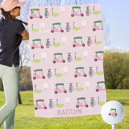Toalla De Golf Nombre personalizado de diseño de golf femenino co