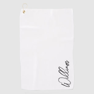 Toalla De Golf Nombre personalizado de guión moderno