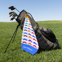 Toalla De Golf Nombre personalizado de Mustache divertido del cum