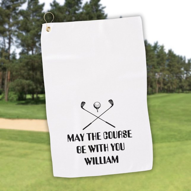 Toalla De Golf Nombre personalizado divertido (Funny Personalized Name Golf Towel)