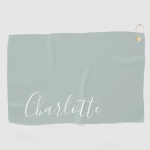 Toalla De Golf Nombre personalizado en letra cursiva minimalista