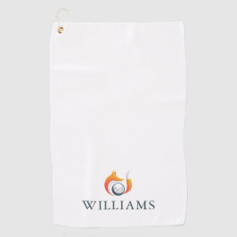 Toalla De Golf Nombre Personalizado Fox Y Ball Modernos