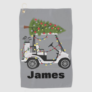 Toalla De Golf Nombre Personalizado Golfista Navidad Carrito de G