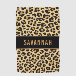 Toalla De Golf Nombre personalizado Leopardo Patrón de impresión