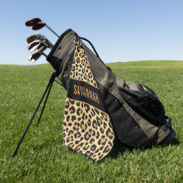 Toalla De Golf Nombre personalizado Leopardo Patrón de impresión