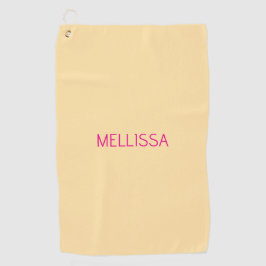 Toalla De Golf Nombre personalizado minimalista crema