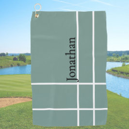 Toalla De Golf Nombre personalizado minimalista simple y polvorie