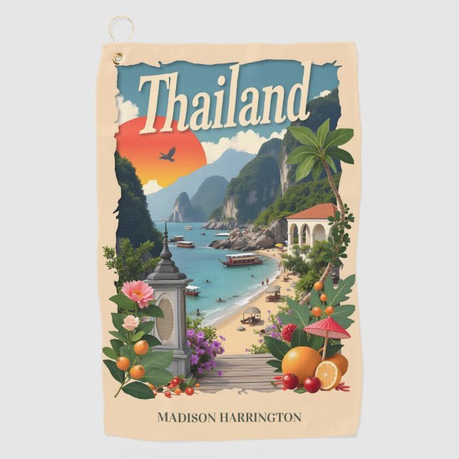 Toalla De Golf Nombre personalizado Tailandia (Anverso)