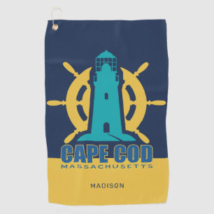 Toalla De Golf Nombre personalizado / Texto Cape Cod Massachusett