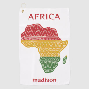 Toalla De Golf Nombre y texto personalizados de África