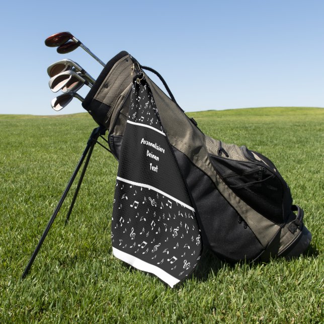 Toalla De Golf nota, música, música, melodía, sonido, símbolo, cl (Verde)