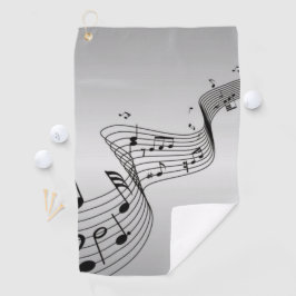 Toalla De Golf Notas musicales en plata