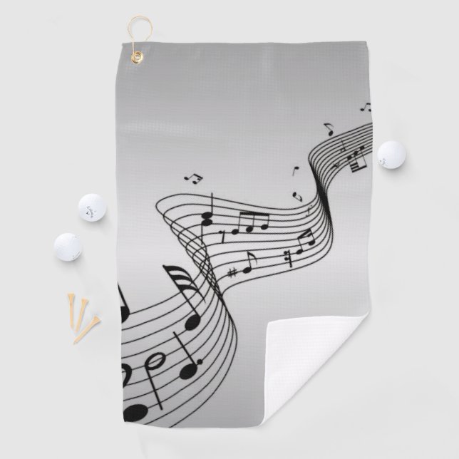 Toalla De Golf Notas musicales en plata (In situ)