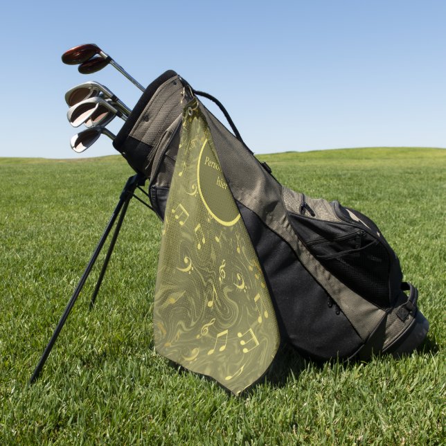 Toalla De Golf notas patrón hermoso elegante (Verde)