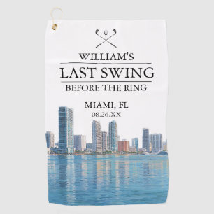 Toalla De Golf Novio de Miami Último Swing Antes del Anillo