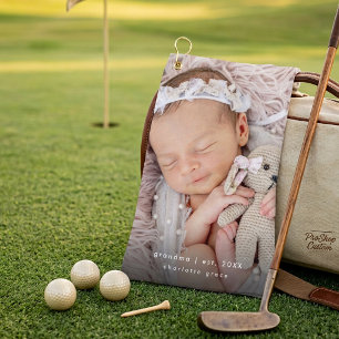 Toalla De Golf Nueva foto de bebé del año de abuela establecida