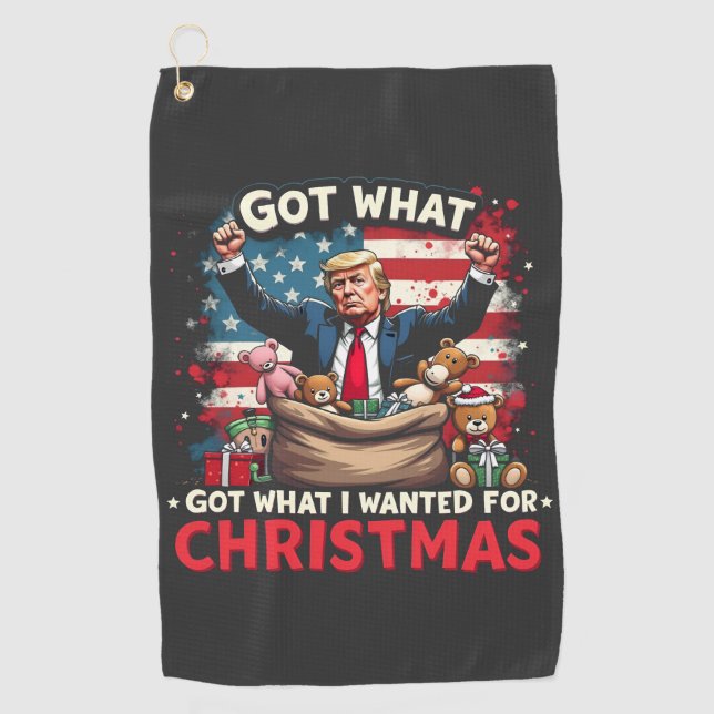 Toalla De Golf Obtuve Lo Que Quería De Los Navidades Trump Santa (Anverso)