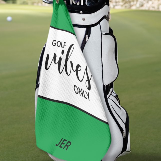 Toalla De Golf Oferta de golf Vibes de golf sólo verde personaliz (Subido por el creador)